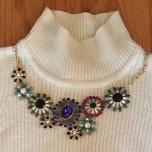 J. Crew flower jewel necklace